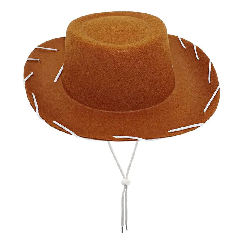 Sombrero Vaquero Woody Niño Y Adulto Cafe Chica Lisa
