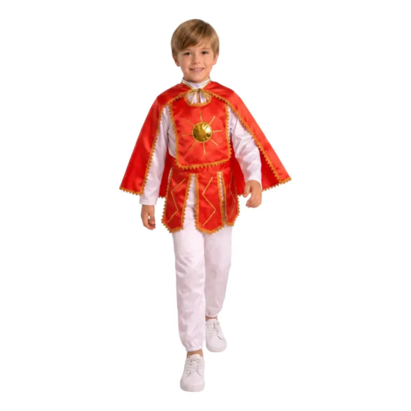 Traje Tirana Diablada Niño Con Capa Baile Fiestas Patrias Rojo 6