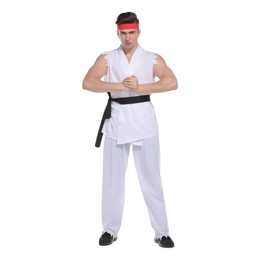 Disfraz Karateka Adulto - Niño Cosplay Blanco Blanco-adulto S