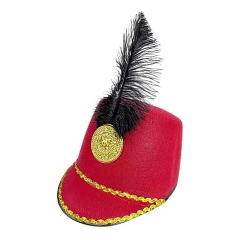 Gorro De Soldado Cosplay Accesorio Para Disfraz Rojo Standar 58cm Soldado