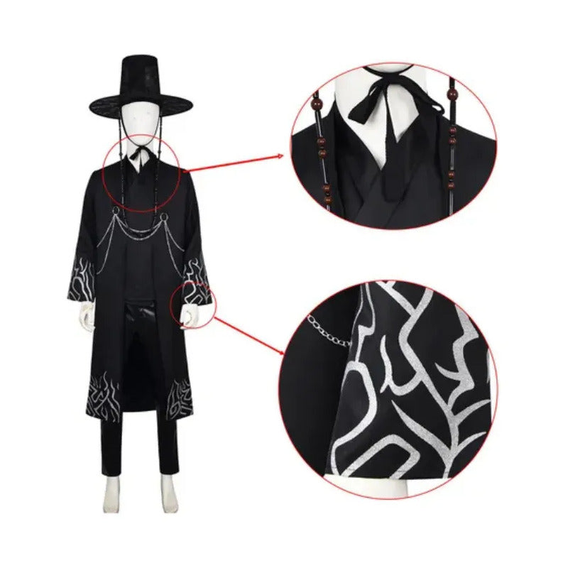Disfraz Saja Boys K- Pop Cosplay Niños Negro 7-9