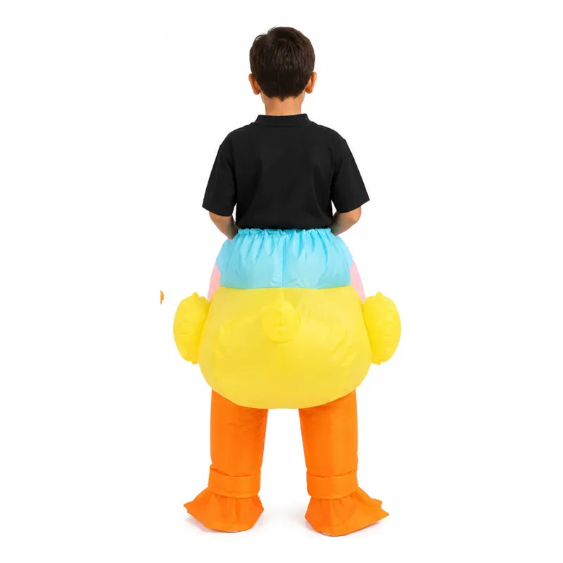 Disfraz Inflable De Pato Amarillo Adulto/ Infantil 120-150cm/infantil