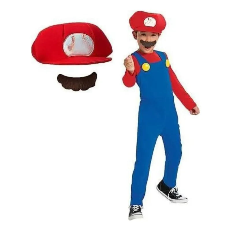 Disfraz De Mario Y Luigi Niños Para Cosplay Rojo/mario 3-4