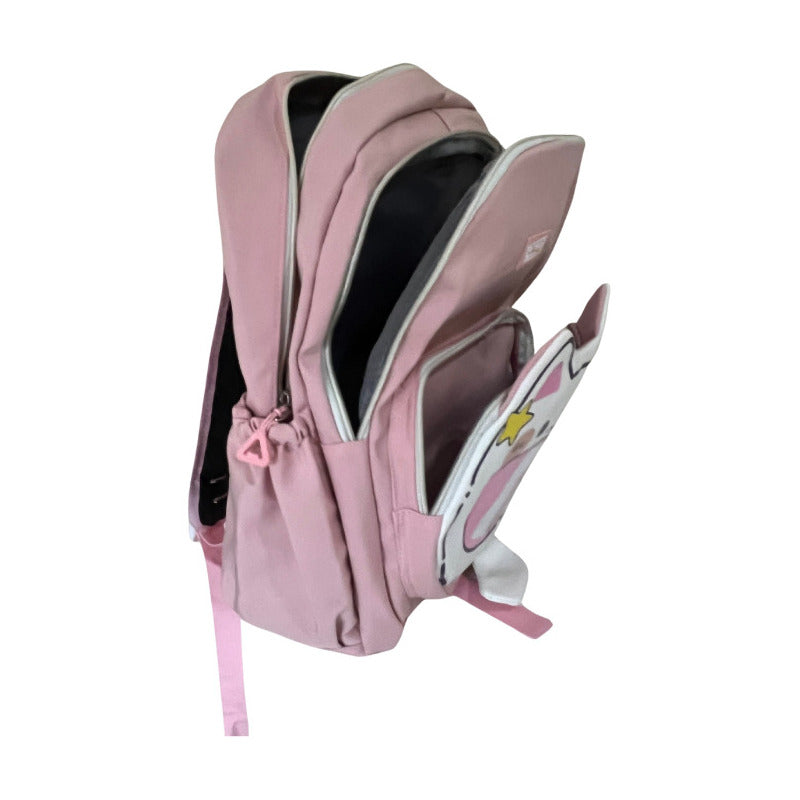 Mochila Escolar Juvenil Kawaii Diseño Gata