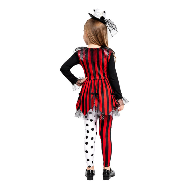 Disfraz Payasa Arlequina Niña Para Cosplay Rayas 7-9