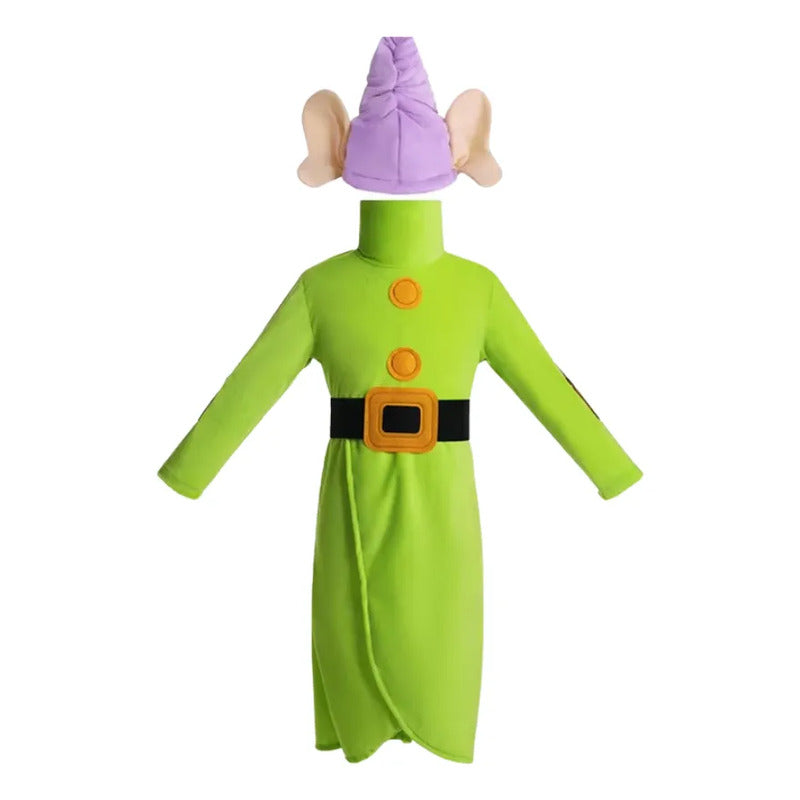 Disfraz De Enanito Para Niños Verde 5-6