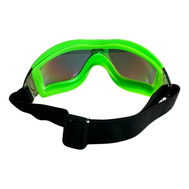 Antiparras Para Nieve Niños Ski Snowboard Verde Fluor Tornasol