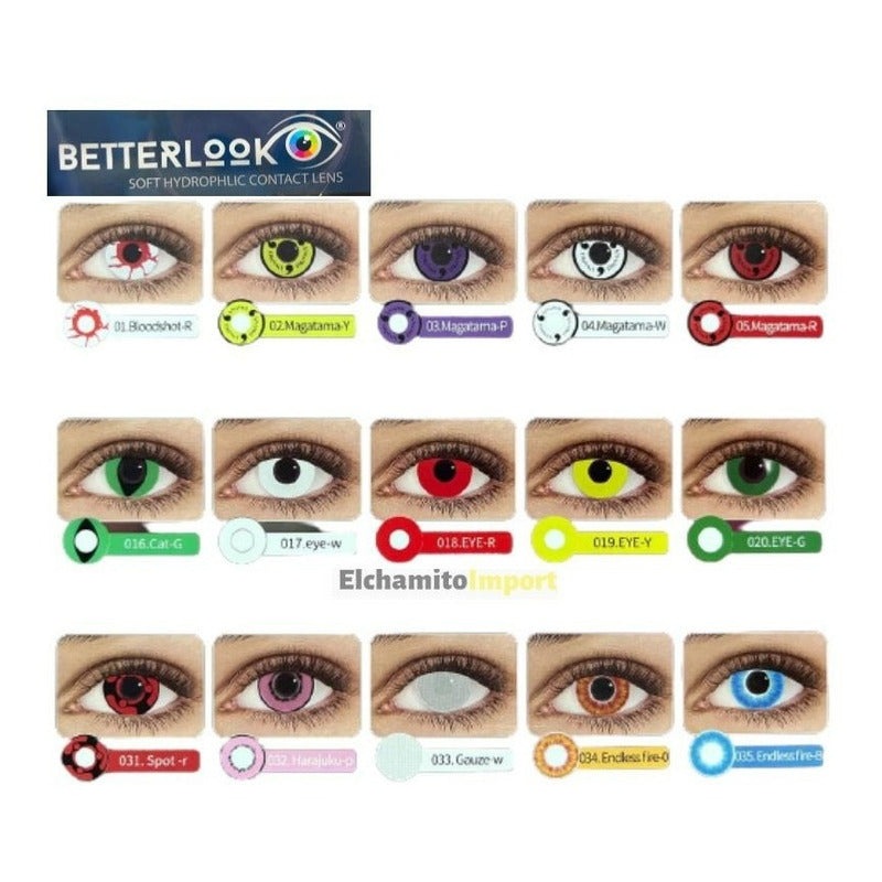 Lentes Contacto Anime Cosplay  Fantasia Halloween