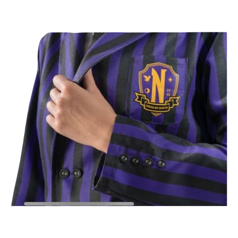 Disfraz Enid - Merlina Uniforme Violeta Mujer Violeta Xl