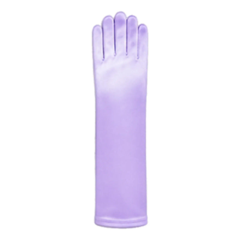 Guantes Princesa Lazo 30cm Niñas Para Cosplay Lila