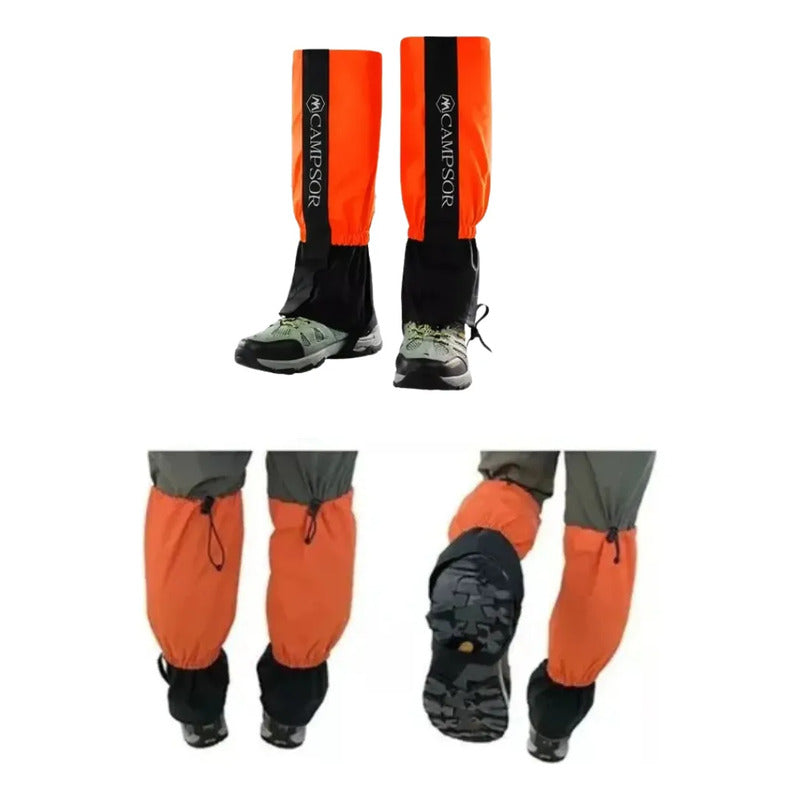 Polainas Trekking Impermeable Nieve Outdoor Montaña Naranjo One Size