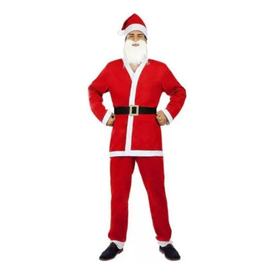 Traje Completo De Viejo Pascuero Para Adulto Santa Claus