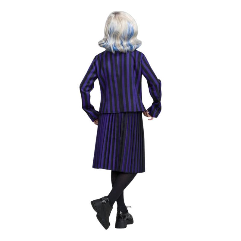 Disfraz Enid - Merlina Uniforme Purpura Mujer Niña Violeta 3-4