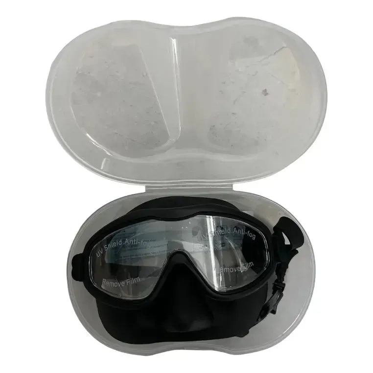 Máscara De Buceo Para Niños, Buceo Kids Antiempañamiento Ajustable En Negro