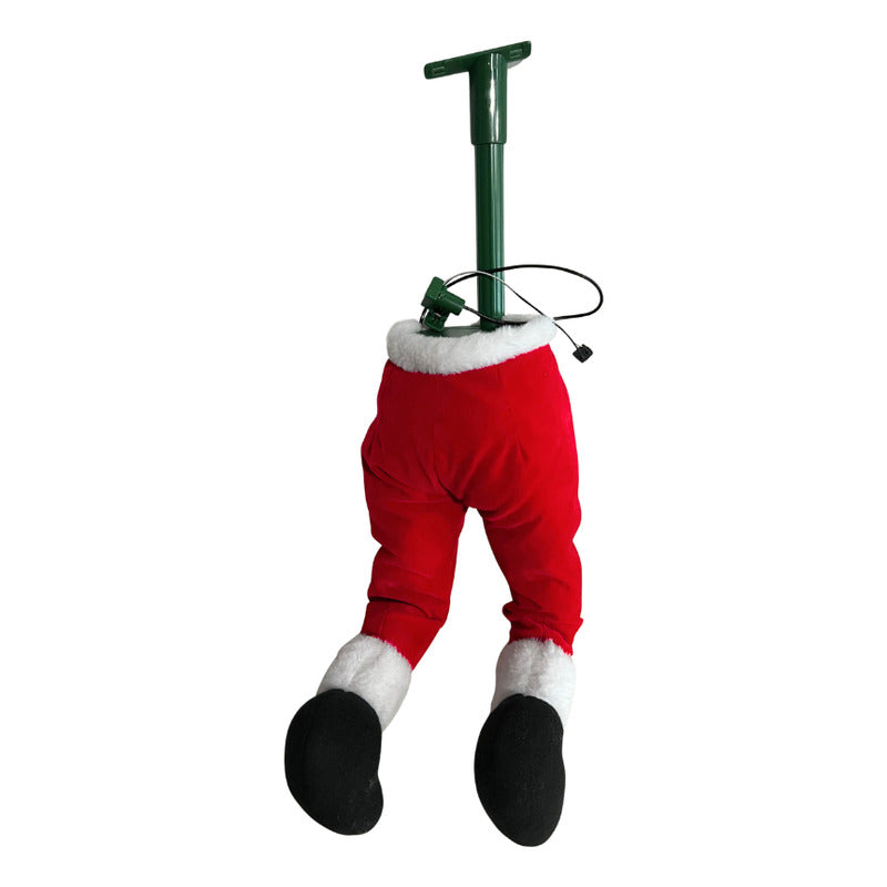 Decoración Patas Piernas Móviles Pascuero Árbol De Navidad Rojo Santa