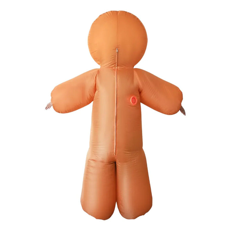 Disfraz Galleta De Jenjibre Inflable Cafe Adulto 160-190cm