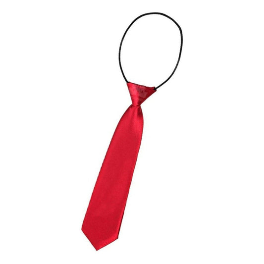 Corbata Roja Accesorio Cosplay Halloween Color Rojo Diseño De La Tela Lisa Largo 36 Cm