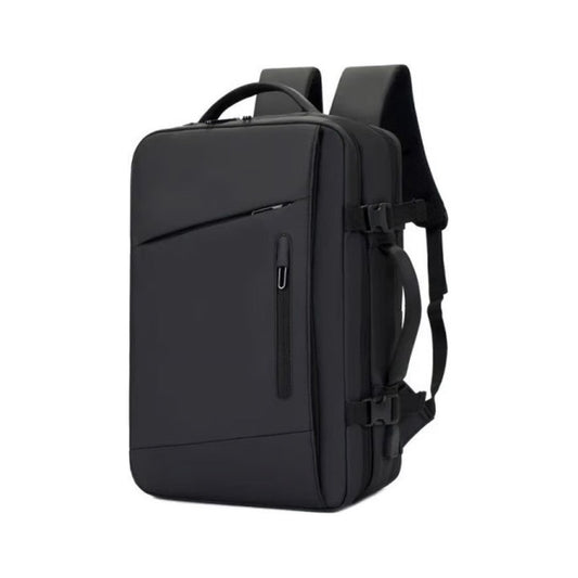 Mochila De Viaje Avión Multifuncional Gran Capacidad 35 Lts Negro Liso