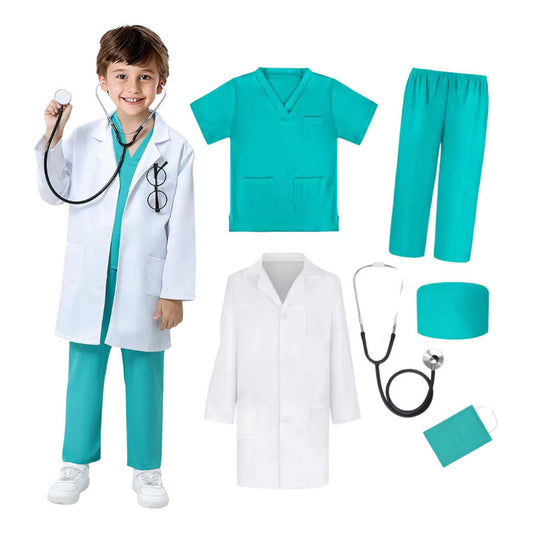 Disfraz Traje Unisex De Doctor Para Niños