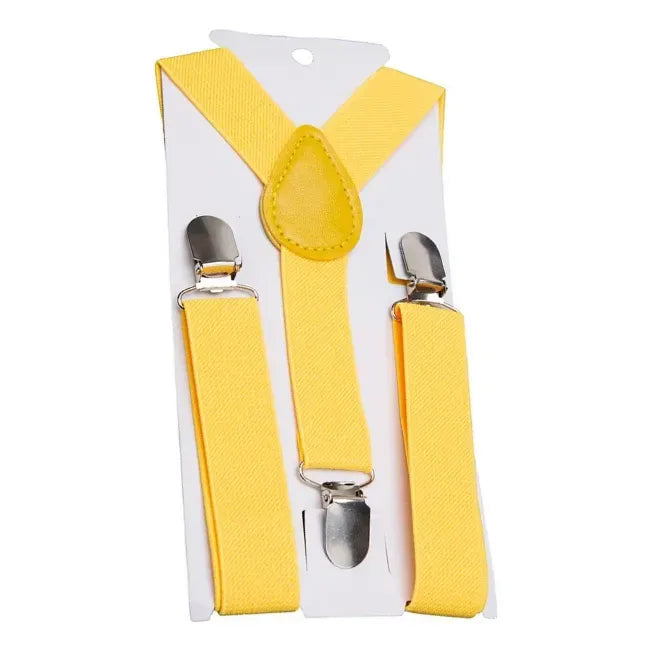 Suspensores De Niño Variedad De Colores Tirantes Para Niño Amarillo Lisa