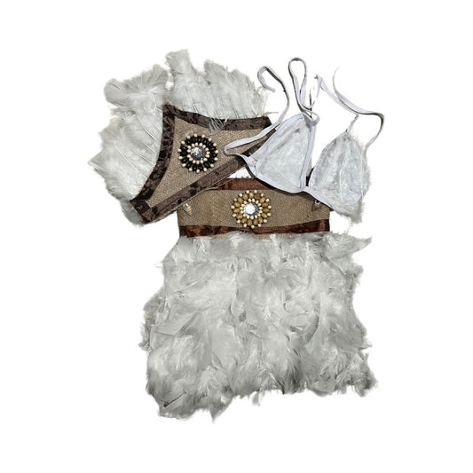 Traje Pascuense Nina Blanco Xs