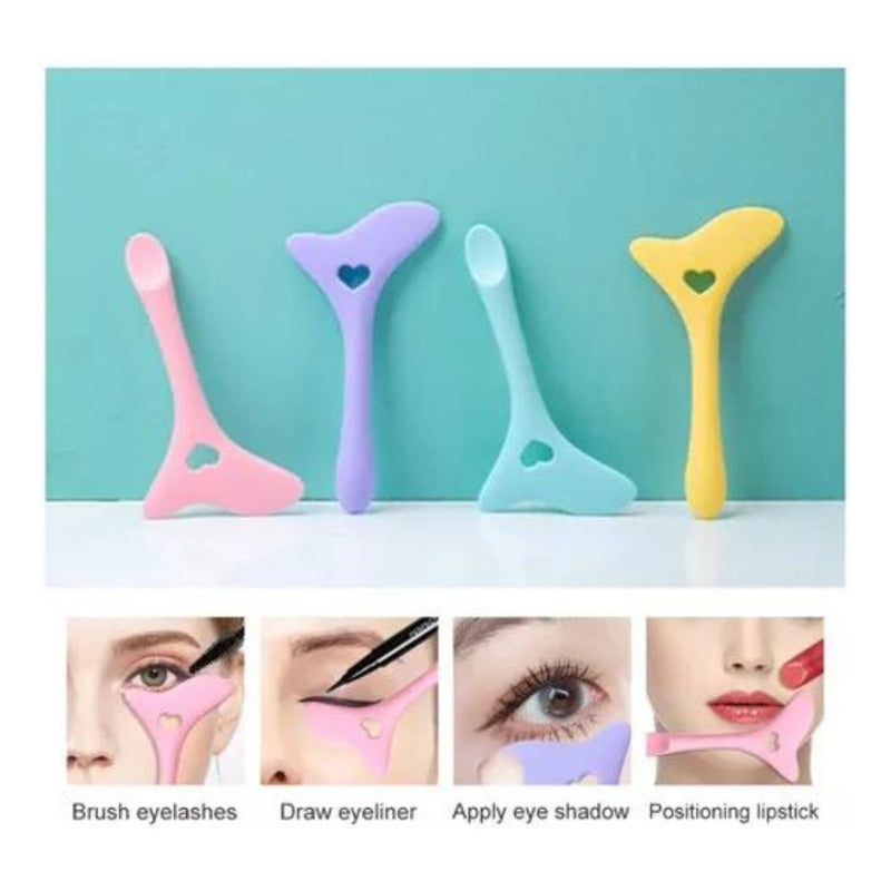 Plantilla Delineador De Ojos- Guia Para Maquillaje Acabado Mate Color Multicolor
