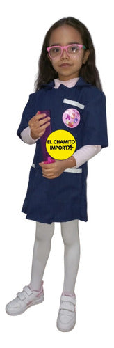 Disfraz De Párvula Delantal + Lentes Para Niños