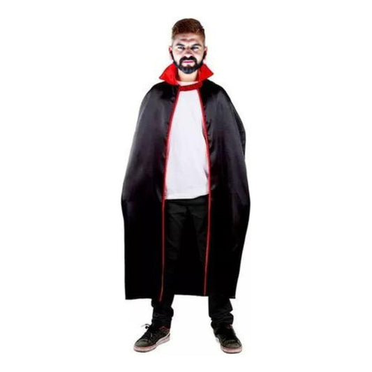 Capa De Vampiro Cuello Rojo Accesorio Para Disfraz Adulto