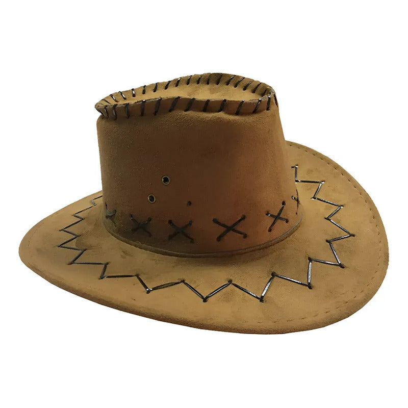Sombrero Vaquero Clasico Niños Cosplay Marrón Chica Lisa