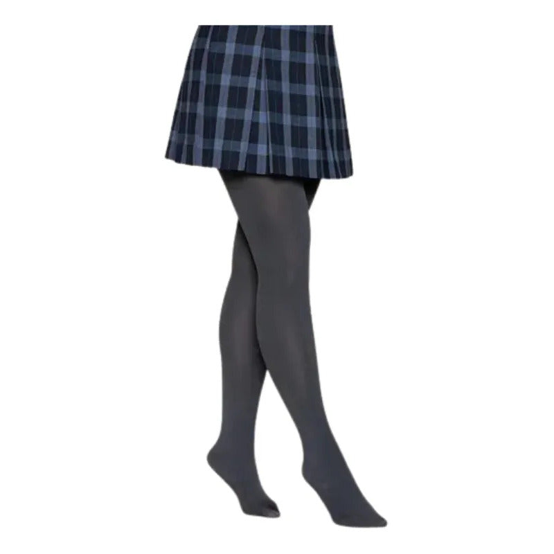 Panty Escolar Microfibra Sin Costuras (3 Unidades) Gris L-xl