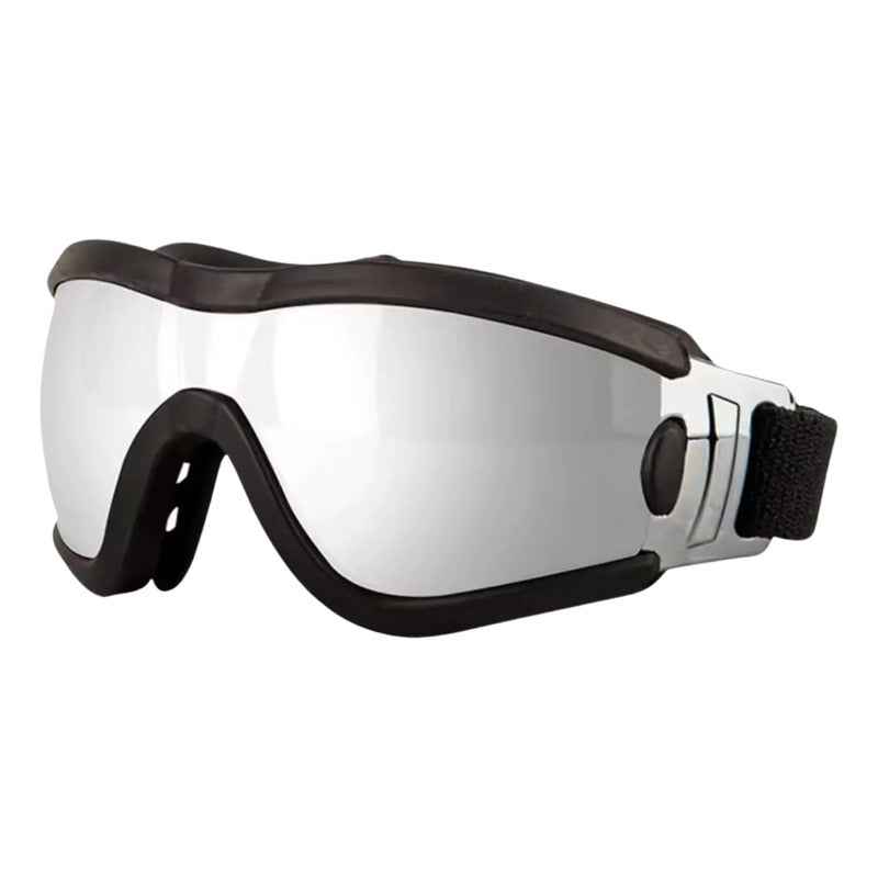 Antiparras Para Nieve Niños Ski Snowboard Negro Plateado