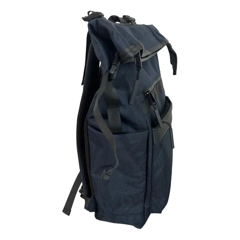 Mochila Roll Top 20l Porta Notebook Azul Liso