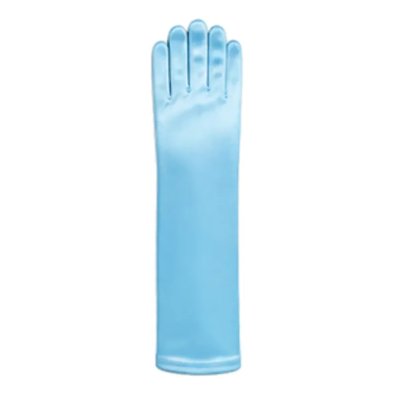 Guantes Princesa Lazo 30cm Niñas Para Cosplay Celeste