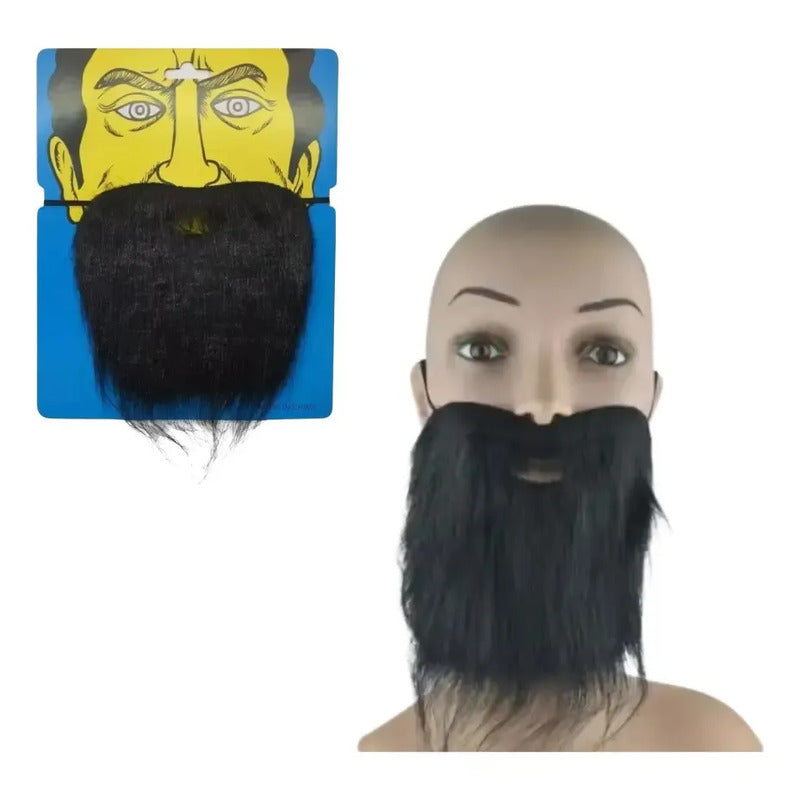 Barba Bigote Falso Accesorio Para Dsiafraz Cosplay Negro