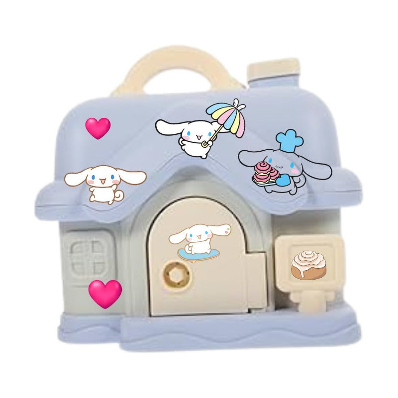 Alcancia Kuromi, My Melody, Cinnamoroll Con Llave Para Niñas My Melodi Rosa