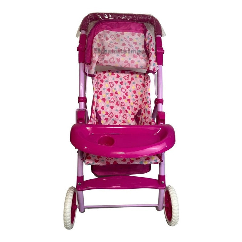 Coche De Muñeca Juguete Niñas/con Bandeja Rosa
