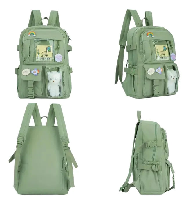Mochila Escolar Kawaii Juvenil Con Gran Capacidad