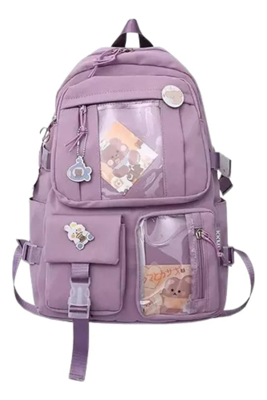Mochila Escolar Kawaii Juvenil Con Gran Capacidad