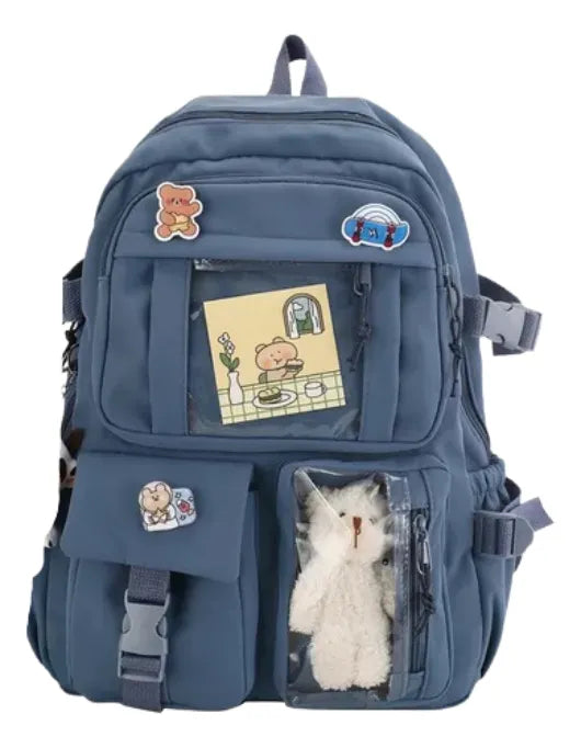 Mochila Escolar Kawaii Juvenil Con Gran Capacidad