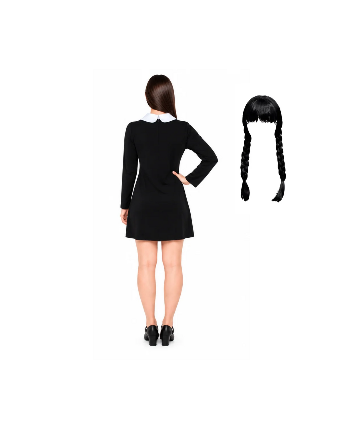 Disfraz Merlina Clasica Mujer Para Cosplay - Halloween Negro L