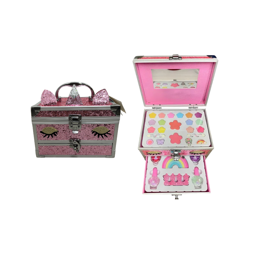 Maleta Maquillaje Set Cosméticos  Niñas- Unicornio