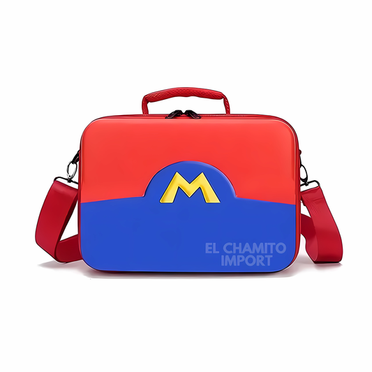 Maleta De Mario Nintendo Switch Oled + Lamina Mica De Vidrio