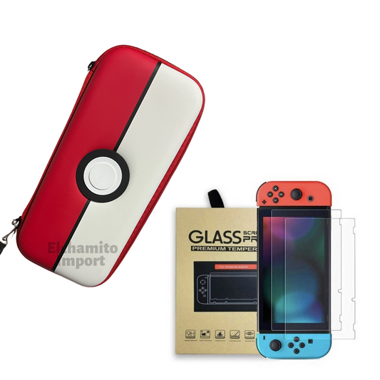 Estuche Protector Para Nintendo Switch/oled Pokémon + Mica