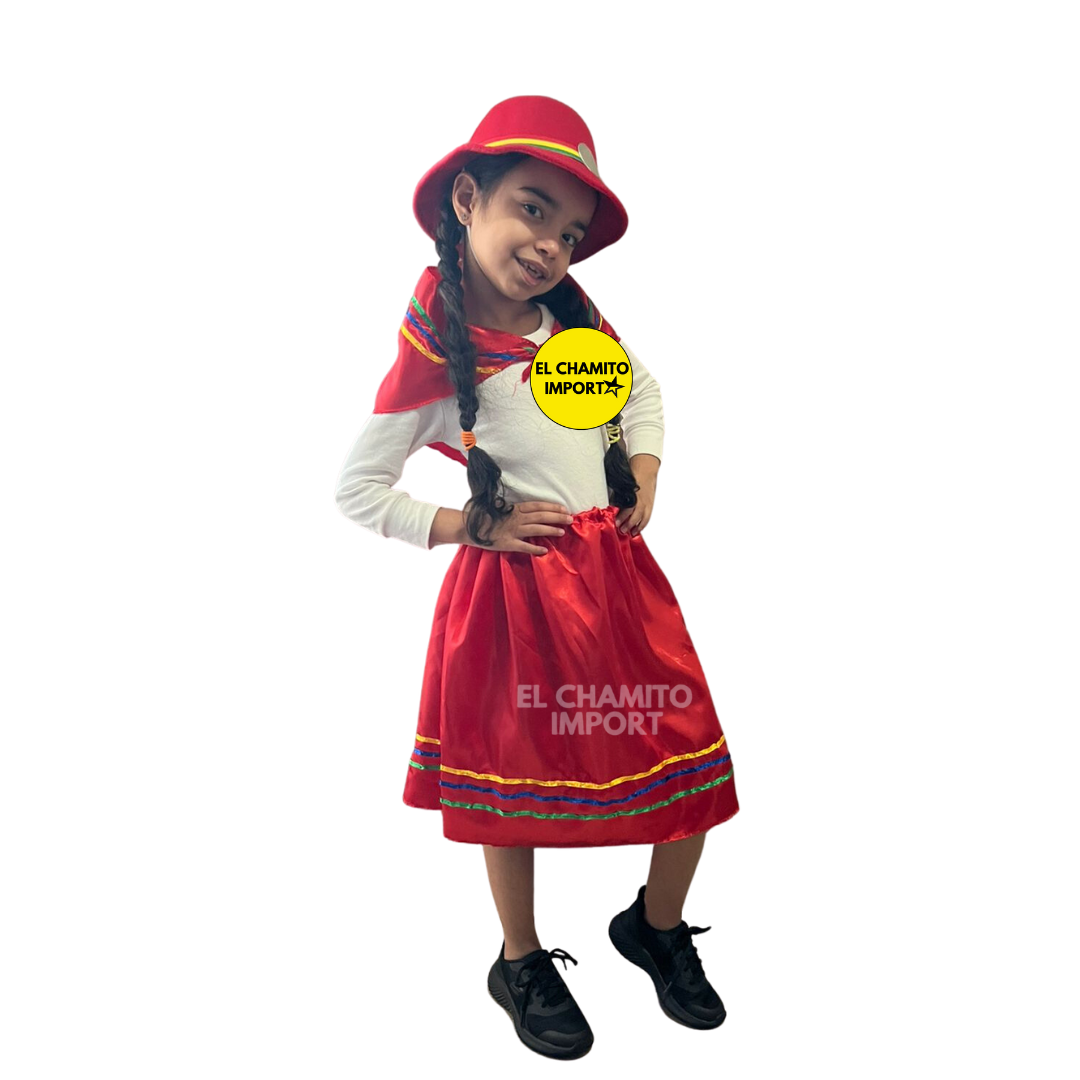Traje Nortino Niña Baile / Fiestas Patrias
