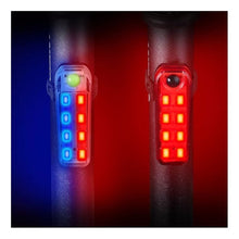 Luz Trasera Bicolor Rojo Azul  Bicicleta  / Recargable