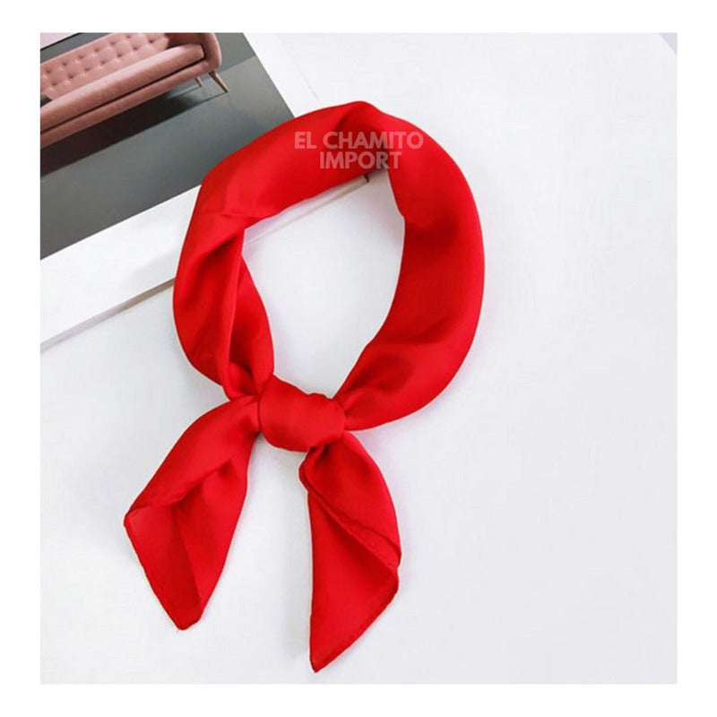 Pañuelo 50 X 50 Tipo Seda Elegante Accesorio Varios Diseños