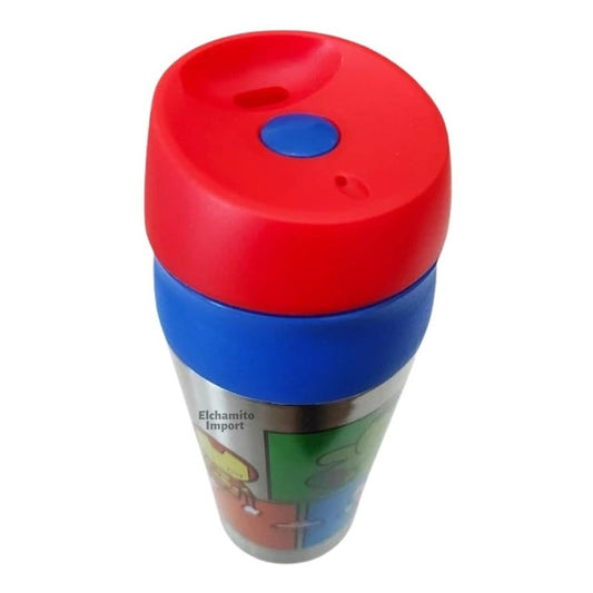 Vaso Mug Con Botón Marvel Kawaii Avengers Marvel