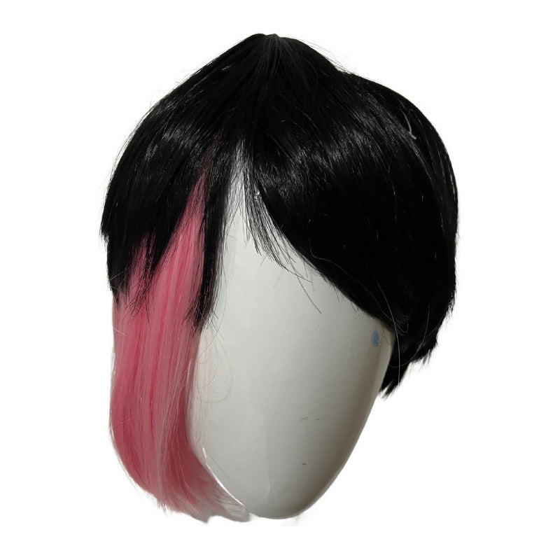 Peluca Sintética Corta/flequillo De Color Ideal Para Disfraz