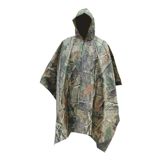 Poncho Capa Para Lluvia Impermeable Camuflado 140x100cm