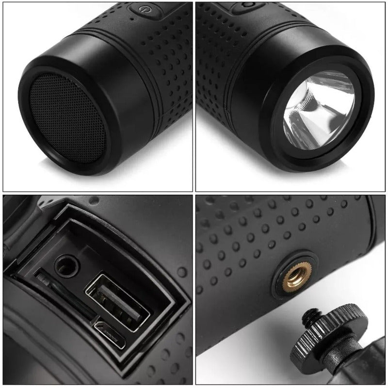 Parlante Inalámbrico Defensor Con Bluetooth Led Impermeable Para Exteriores Negro